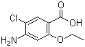 结构式 CAS# 108282-38-8, 4-氨基-5-氯-2-乙氧基苯甲酸