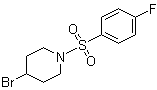 4-Bromo-1-[(4-fluorophenyl)sulfonyl]piperidine molecular structure (CAS 1082872-23-8)