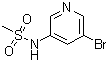3-Bromo-5-[(methylsulfonyl)amino]pyridine molecular structure (CAS 1083326-18-4)