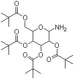2,3,4,6-Tetra-O-pivaloyl-D-galactopyranosylamine molecular structure (CAS 108342-87-6)