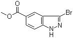 structure of CAS# 1086391-06-1, Methyl 3-bromo-1H-indazole-5-carboxylate