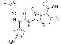(6R,7S)-7-[[(2Z)-2-(2-Amino-4-thiazolyl)-2-[(carboxymethoxy)imino]acetyl]amino]-3-ethenyl-8-oxo-5-thia-1-azabicyclo[4.2.0]oct-2-ene-2-carboxylic acid molecular structure (CAS 108691-83-4)