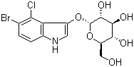 5-Bromo-4-chloro-3-indoxyl alpha-D-glucopyranoside molecular structure (CAS 108789-36-2)