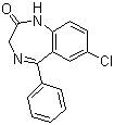structure of CAS# 1088-11-5, Nordazepam;Nordiazepam; Desmethyldiazepam; 7-Chloro-5-phenyl-1,3-dihydro-1,4-benzodiazepin-2-one