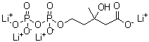1,1,3,7-Tetrahydroxy-7-methyl-2,4-Dioxa-1,3-diphosphanonan-9-oic acid 1,3-dioxide tetralithium salt molecular structure (CAS 108869-00-7)