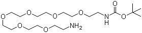 22-Amino-5,8,11,14,17,20-hexaoxa-2-azadocosanoic acid 1,1-dimethylethyl ester molecular structure (CAS 1091627-77-8)