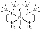 结构式 CAS# 1092372-91-2, 双[2-(二叔丁基膦)乙胺]二氯化钌