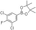 结构式 CAS# 1092485-88-5, 3,5-二氯-4-氟苯硼酸频哪醇酯