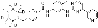 4-[(4-Methyl-1-piperazinyl-2,2,3,3,5,5,6,6-d<sub>8</sub>)methyl]-N-[4-methyl-3-[[4-(3-pyridinyl)-2-pyrimidinyl]amino]phenyl]benzamide molecular structure (CAS 1092942-82-9)