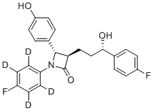 Ezetimibe-d4 molecular structure (CAS 1093659-90-5)
