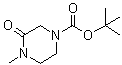 4-Methyl-3-oxo-1-piperazinecarboxylic acid 1,1-dimethylethyl ester molecular structure (CAS 109384-26-1)