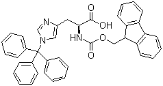 N-Fmoc-N'-trityl-L-histidine molecular structure (CAS 109425-51-6)