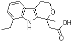 (-)-8-Ethyl-1,3,4,9-tetrahydro-1-methylpyrano[3,4-b]indole-1-acetic acid molecular structure (CAS 109518-50-5)