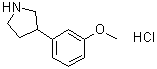 3-(3-Methoxyphenyl)pyrrolidine hydrochloride (1:1) molecular structure (CAS 1095545-66-6)