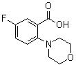 structure of CAS# 1096880-75-9, 5-Fluoro-2-(4-morpholinyl)benzoic acid