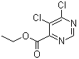 structure of CAS# 1097250-57-1, 5,6-Dichloropyrimidine-4-carboxylic acid ethyl ester;5,6-Dichloro-4-pyrimidinecarboxylic acid ethyl ester