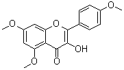 structure of CAS# 1098-92-6, 5,7,4'-Trimethoxykaempferol;3-Hydroxy-5,7-dimethoxy-2-(4-methoxyphenyl)-4H-chromen-4-one