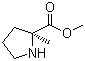 结构式 CAS# 109837-32-3, 2-甲基-L-脯氨酸甲酯