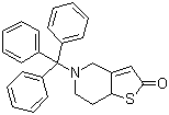 5,6,7,7a-Tetrahydro-5-(triphenylmethyl)thieno[3,2-c]pyridinone molecular structure (CAS 109904-26-9)