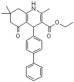 4-[1,1'-Biphenyl]-4-yl-1,4,5,6,7,8-hexahydro-2,7,7-trimethyl-5-oxo-3-quinolinecarboxylic acid ethyl ester molecular structure (CAS 1099644-42-4)