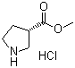 结构式 CAS# 1099646-61-3, (3S)-3-吡咯烷羧酸甲酯盐酸盐