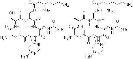 Capreomycin molecular structure (CAS 11003-38-6)