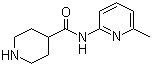 structure of CAS# 110105-99-2, N-(6-Methylpyridin-2-yl)piperidine-4-carboxamide;Piperidine-4-carboxylic acid (6-methylpyridin-2-yl)amide
