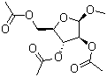 甲基 beta-D-阿拉伯呋喃糖苷三乙酸酯分子结构 (CAS 110415-62-8)