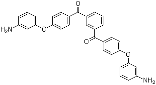 1,3-双[4-(3-氨基苯氧基)苯甲酰基]苯分子结构 (CAS 110471-15-3)
