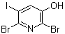 2,6-二溴-5-碘-3-吡啶醇分子结构 (CAS 1105675-63-5)
