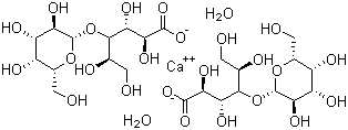 4-O-beta-D-Galactopyranosyl-D-gluconic acid calcium salt (2:1) dihydrate molecular structure (CAS 110638-68-1)