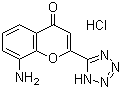 structure of CAS# 110683-23-3, 8-Amino-2-(2H-tetrazol-5-yl)-4H-1-benzopyran-4-one hydrochloride