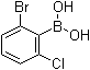 2-溴-6-氯苯硼酸分子结构 (CAS 1107580-65-3)