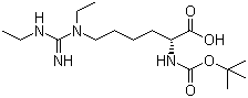 N-叔丁氧羰基-N'-乙基-N'-[(乙基氨基)亚氨基甲基]-D-赖氨酸分子结构 (CAS 110761-76-7)