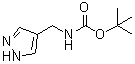N-((1H-吡唑-4-基)甲基)氨基甲酸叔丁酯分子结构 (CAS 1107620-72-3)