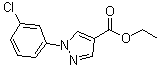 1-(3-Chlorophenyl)-1H-pyrazole-4-carboxylic acid ethyl ester molecular structure (CAS 110821-32-4)