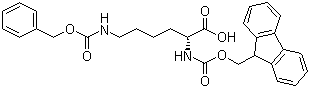 structure of CAS# 110990-07-3, N-Fmoc-N'-Cbz-D-lysine;Fmoc-Lys(Z)-OH; N-(9-Fluorenylmethyloxycarbonyl)-N'-(benzyloxycarbonyl)-D-lysine