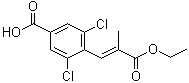 3,5-Dichloro-4-[(1E)-3-ethoxy-2-methyl-3-oxo-1-propen-1-yl]benzoic acid molecular structure (CAS 1110767-89-9)