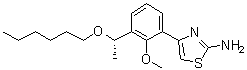 4-[3-[(1S)-1-(Hexyloxy)ethyl]-2-methoxyphenyl]-2-thiazolamine molecular structure (CAS 1110767-98-0)