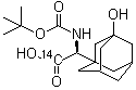 (alphaS)-alpha-[[(1,1-dimethylethoxy)carbonyl]amino]-3-hydroxy-Tricyclo[3.3.1.1(3,7)]decane-1-acetic-carboxy-<sup>14</sup>C acid molecular structure (CAS 1110783-95-3)