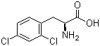 2,4-二氯-L-苯丙氨酸分子结构 (CAS 111119-36-9)