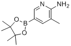 3-Methyl-5-(4,4,5,5-tetramethyl-1,3,2-dioxaborolan-2-yl)pyridin-2-amine molecular structure (CAS 1111637-91-2)
