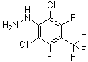 [2,6-Dichloro-3,5-difluoro-4-(trifluoromethyl)phenyl]hydrazine molecular structure (CAS 111234-64-1)