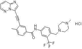 structure of CAS# 1114544-31-8, Ponatinib hydrochloride;AP 24534 hydrochloride