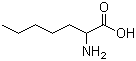 2-氨基庚酸分子结构 (CAS 1115-90-8)