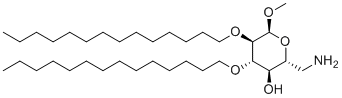 structure of CAS# 1115270-63-7, (2R,3R,4S,5R,6S)-2-(aminomethyl)-6-methoxy-4,5-di(tetradecoxy)oxan-3-ol