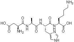 L-alpha-Aspartyl-L-alanyl-L-histidyl-L-lysine molecular structure (CAS 111543-77-2)