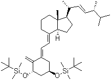 structure of CAS# 111594-58-2, [[(1a,3b,5E,7E,22E)-9,10-Secoergosta-5,7,10(19),22-tetraene-1,3-diyl]bis(oxy)]bis[(1,1-dimethylethyl)dimethylsilane]