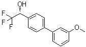 (alphaR)-3'-甲氧基-alpha-(三氟甲基)[1,1'-联苯]-4-甲醇分子结构 (CAS 1116459-85-8)