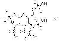 D-Mannopyranose pentakis(hydrogen sulfate) potassium salt molecular structure (CAS 111757-61-0)